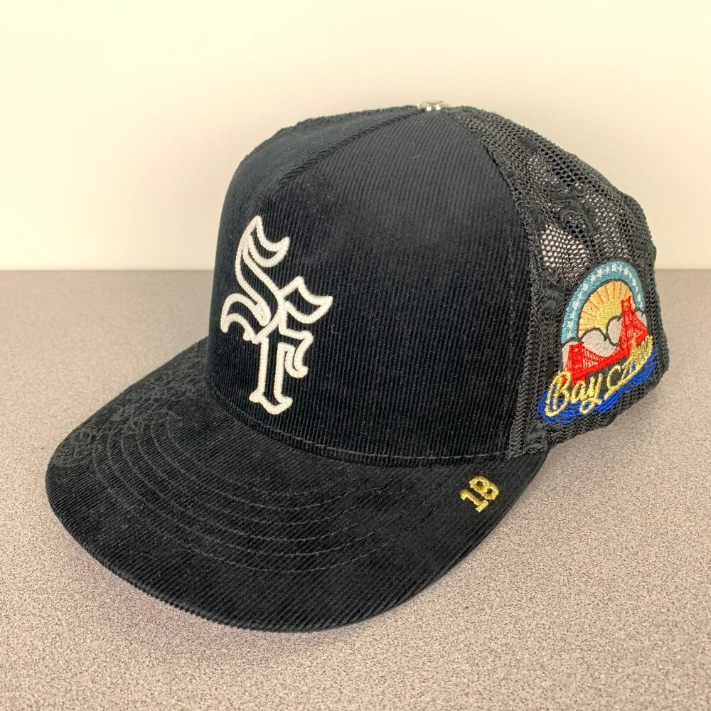 Dvniel Luu San Francisco Dreams Don't Sleep Black Corduroy Trucker Hat